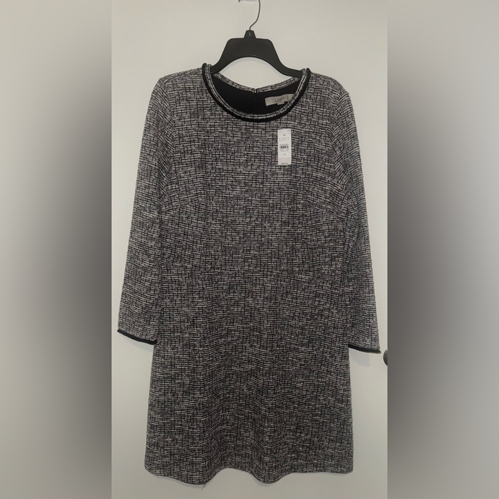 LOFT Shimmer Tweed Dress SZ: 14